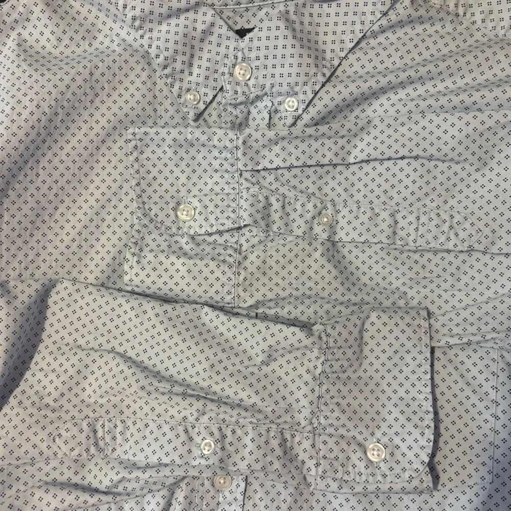 J. Crew Classic Flex Washed Men’s XL Button Down Shirt Long Sleeve Diamond Dot